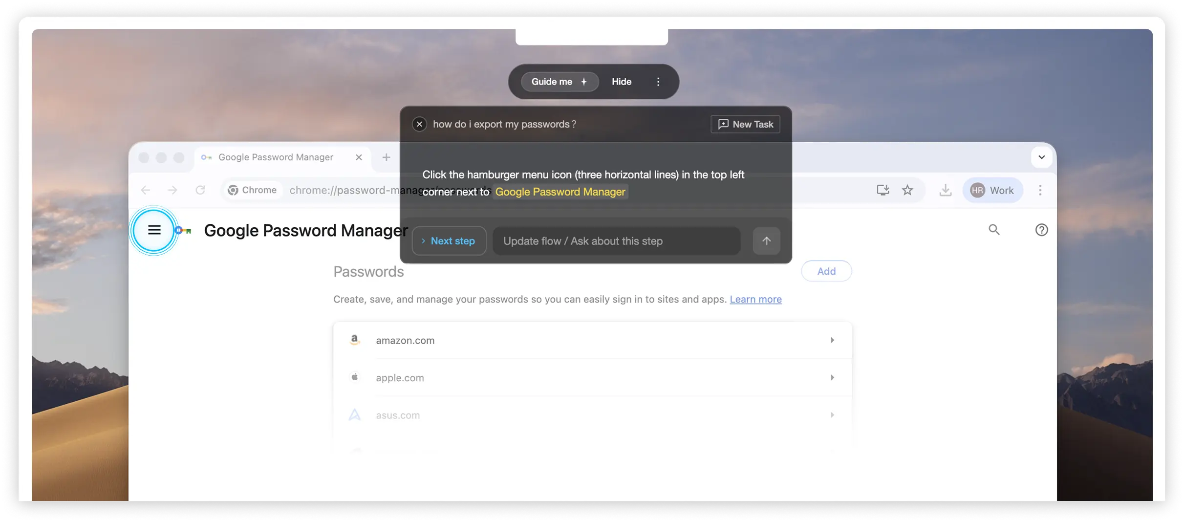 Ourguide interface preview